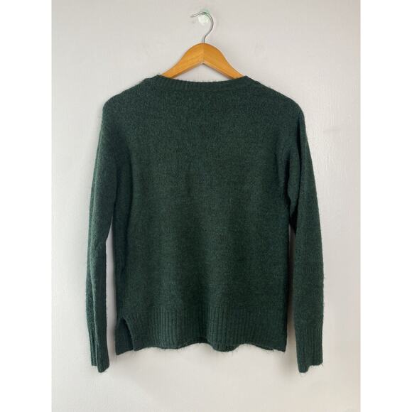 Ichi Adore Embroidered Alpaca Blend Green Soft Sweater Small - Picture 2 of 4